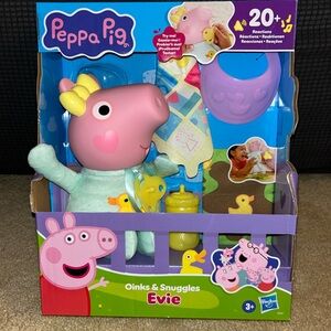Peppa Pig Evie Stuffed Animal - Pink and Blue
